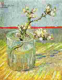 Vincent Van Gogh Blooming Almond Stem in a Glass oil painting image